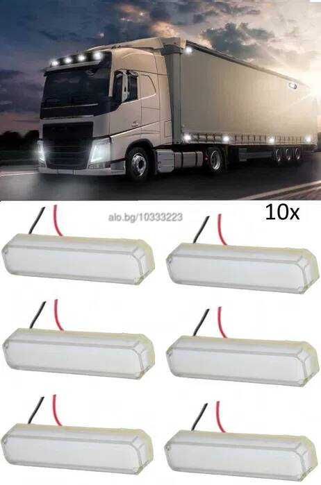 1бр. Диодни LED Лед габарити НЕОН светлина 12-24V, 3 цвята