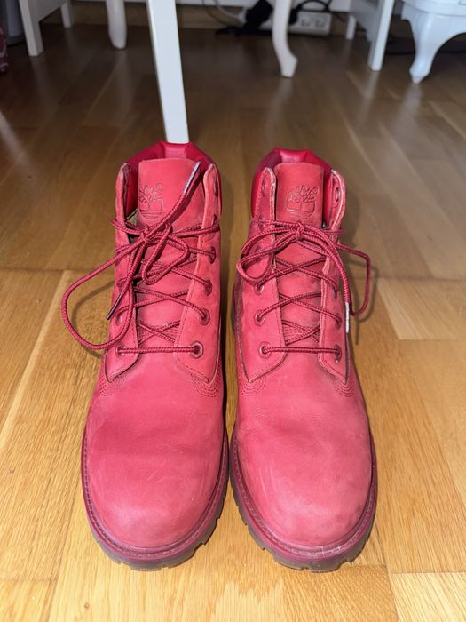 Ghete Timberland Premium 6-Inch Waterproof-rosu (Izolatie PrimaLoft)