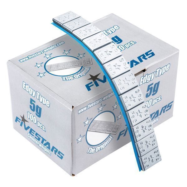 Кутия със залепващи се тежести 5 г edgy fivestars 100 ленти