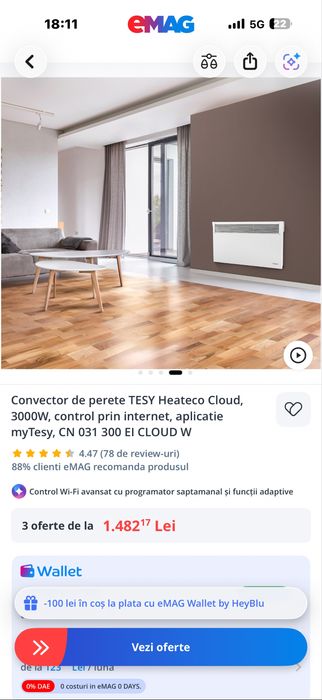 Convector TESY  3000W
