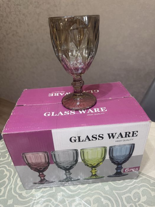 Фужеры 12 шт в красивом цвете