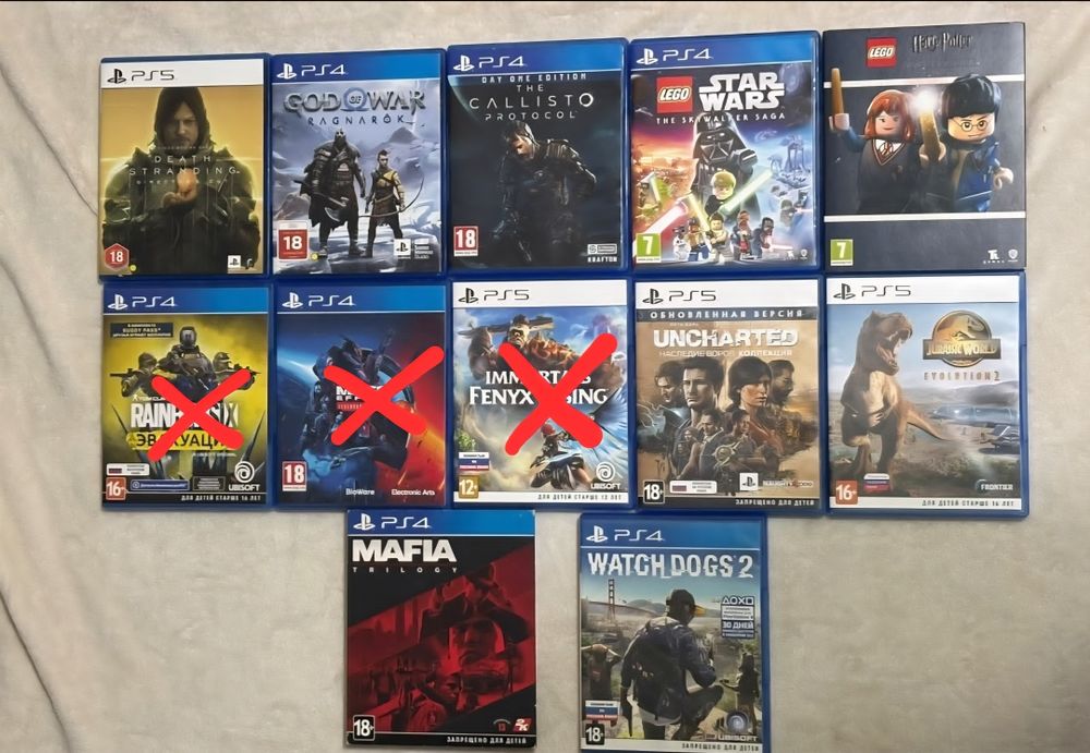 Игровые диски на  SonyPlayStation4