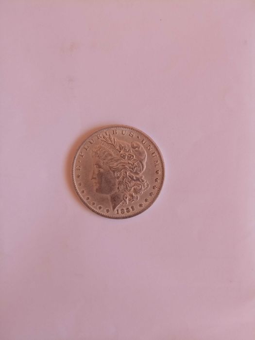 Монета 1 $ от 1881г.