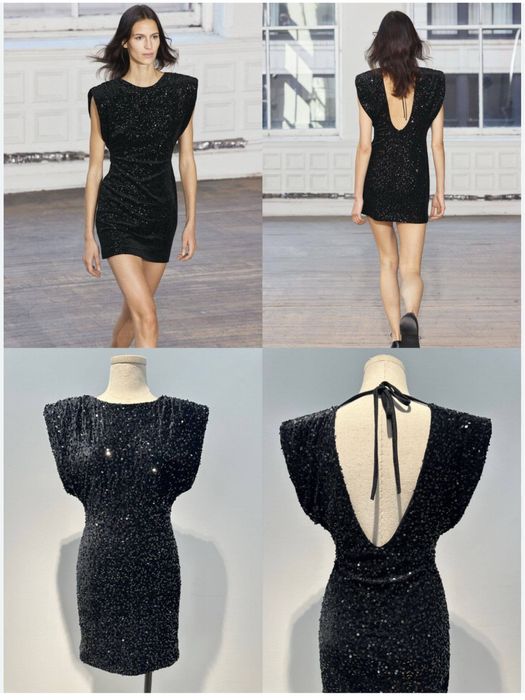 Рокля с пайети Zara