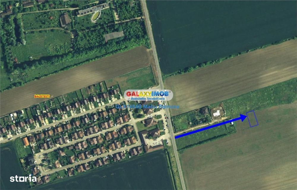 Teren pentru constructii, 704 mp Balotesti, zona inel A0