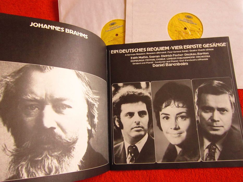 vinil Daniel Barenboim Brahms ‎German Requiem,Four Serious Songs 1972