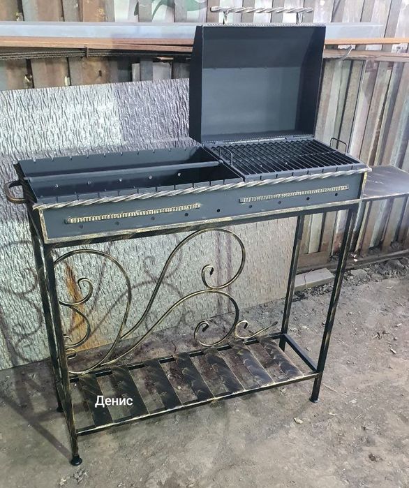 Дачный 2 в 1 BBQ мангал для шашлыка барбекю гриль шашлычница