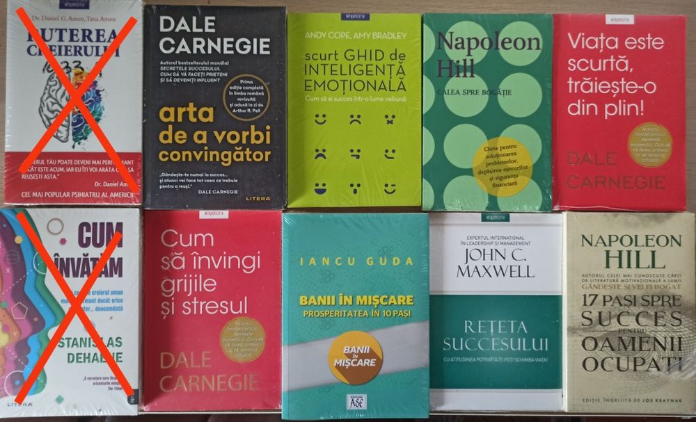 Carti dezvoltare personala, psihologie, sanatate, economie (lichidare biblioteca)
