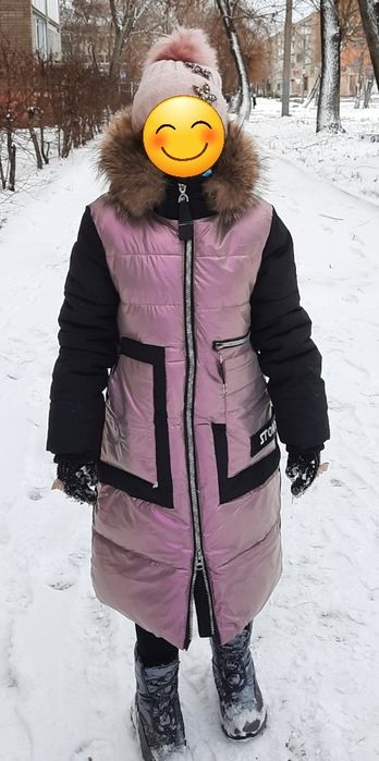 Зимний девочк пуховик 134 рост