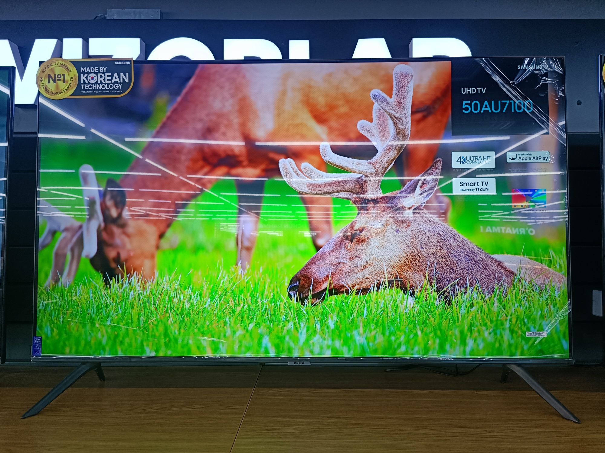 Телевизор Samsung UE50AU7100U 4K Smart (2021) Россия 2 года гарантия ...