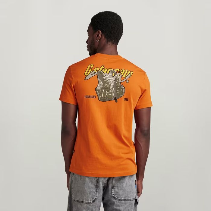 Оригинална тениска G-Star Raw Vest L нова мъжка оранжева