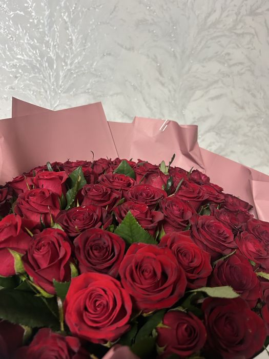 Свежий букет 55 роз