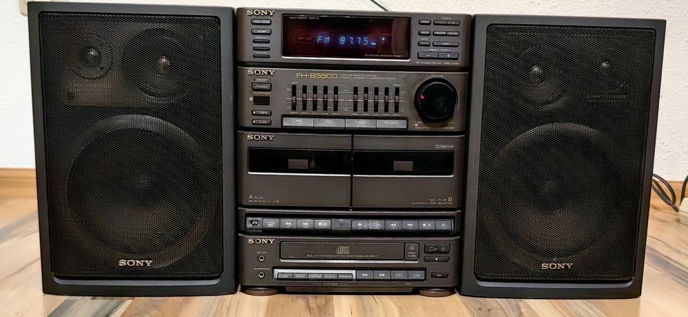 Sistem audio Sony HCDH55 combina audio radio casetofon CD Sony anii 90