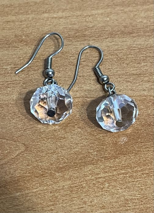 Кристални обеци с кукички