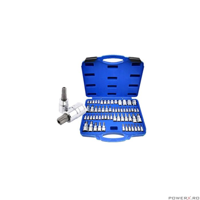 Set trusa chei, biti Torx, E-Torx, T, TT, 1/4 "3, 60 piese Satra