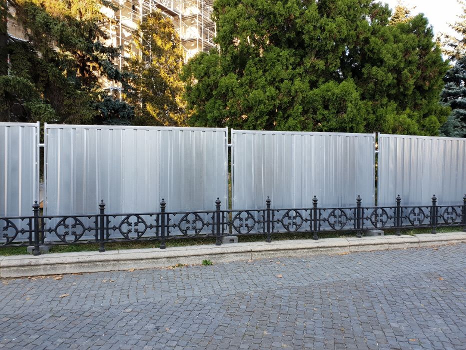 Gard mobil opac delimitare organizare de santier, garduri santier