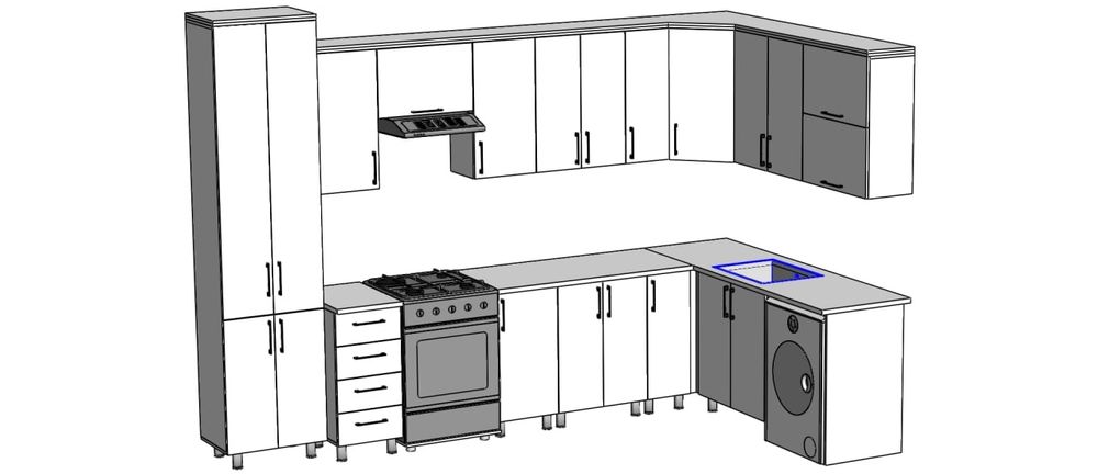 Визуализация корпусной мебели (Шкафы, кровати, кухни и т.д.)