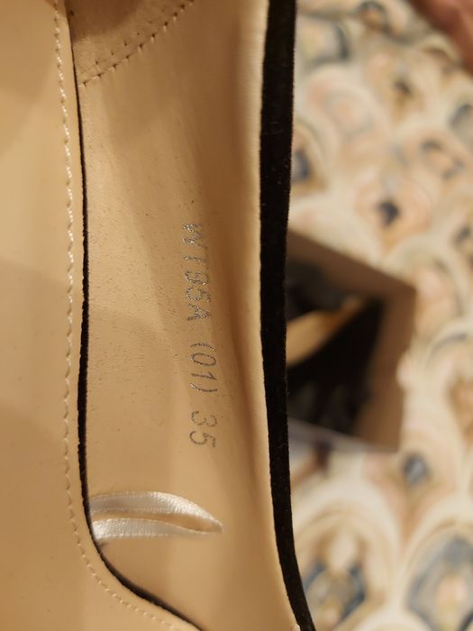 Pantofi catifea ,toc subtire