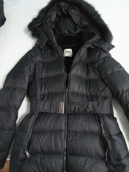 Дамско зимно яке с естествен пълнеж на ЗАРА, размер Л