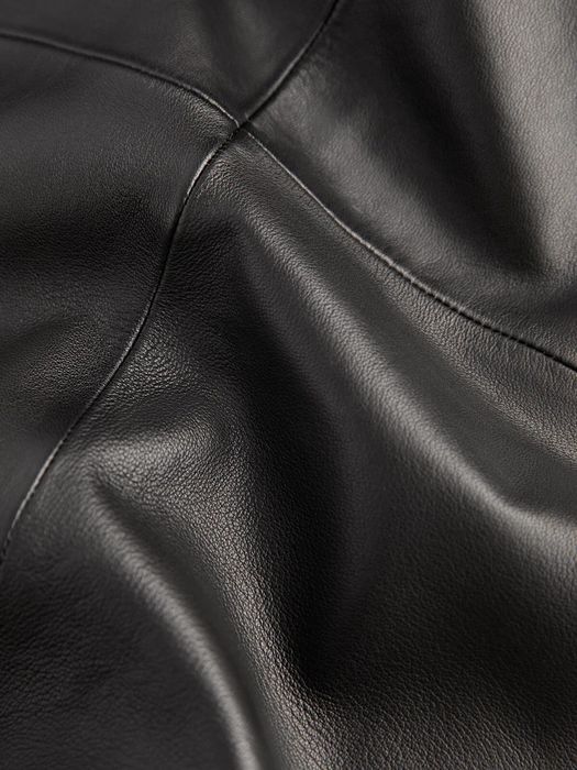 Fusta din piele nappa Massimo Dutti
