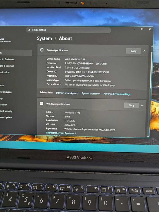 Laptop nou gaming Asus Intel Core i9 13900H RTX 4050 32GB RAM 1TB SSD