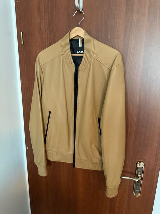 Кожено яке BOSS - агнешка кожа, размер 48/М