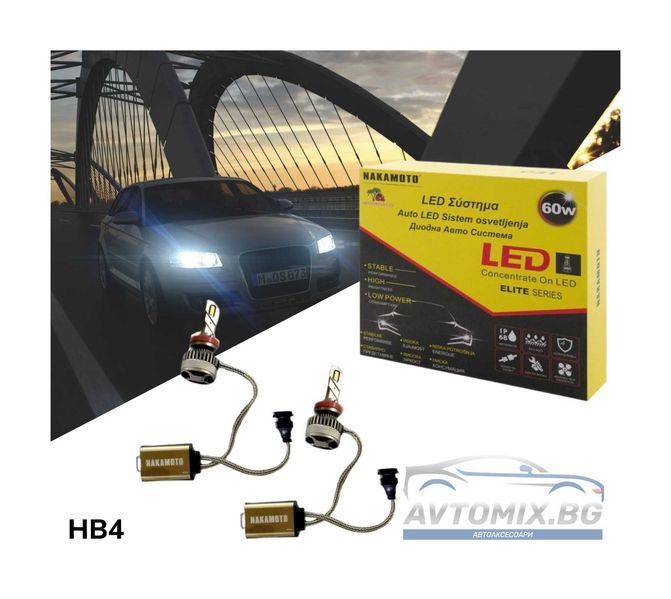 LED Крушки NAKAMOTO HB4 ( 9006 )  12-24V 60W CANBUS