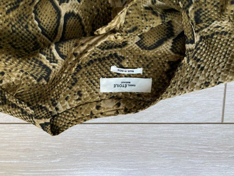 Isabel Marant ETOILE Snake Skin дамска тънка блуза блузка 100% вискоза размер 38
