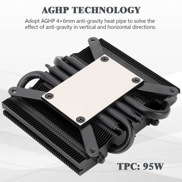 Cooler CPU Thermalright AXP90 X36 Profil Redus ITX PWM AGHP AMD Intel