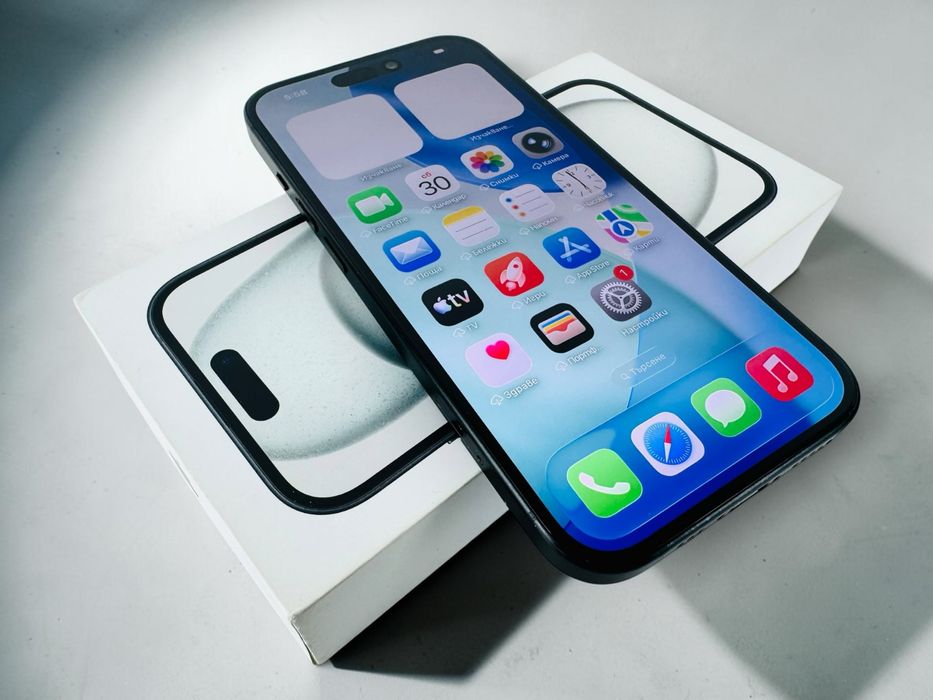 Apple iPhone 15 256GB Black Отличен! Гаранция!