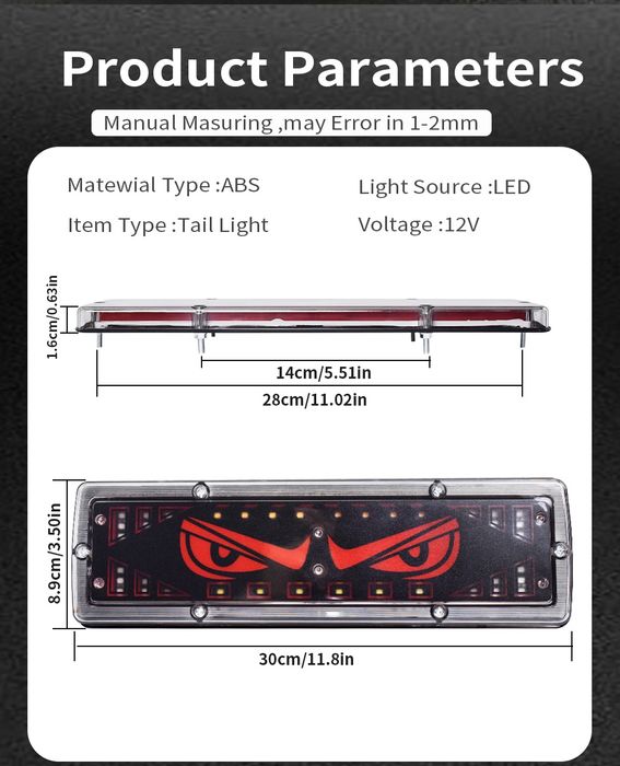 Set 2 Stopuri Spate LED 12V - 24V pentru Camioane Remorci Autoturisme