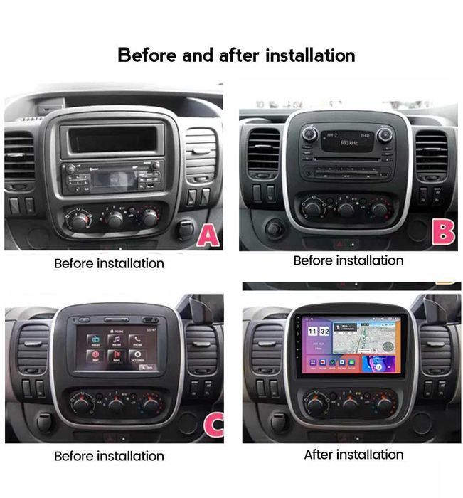 NAVIGATIE Android 14 Renault Trafic 3 Opel Vivaro B CarPlay + CAMERA