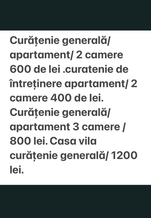 Servici de curetenie