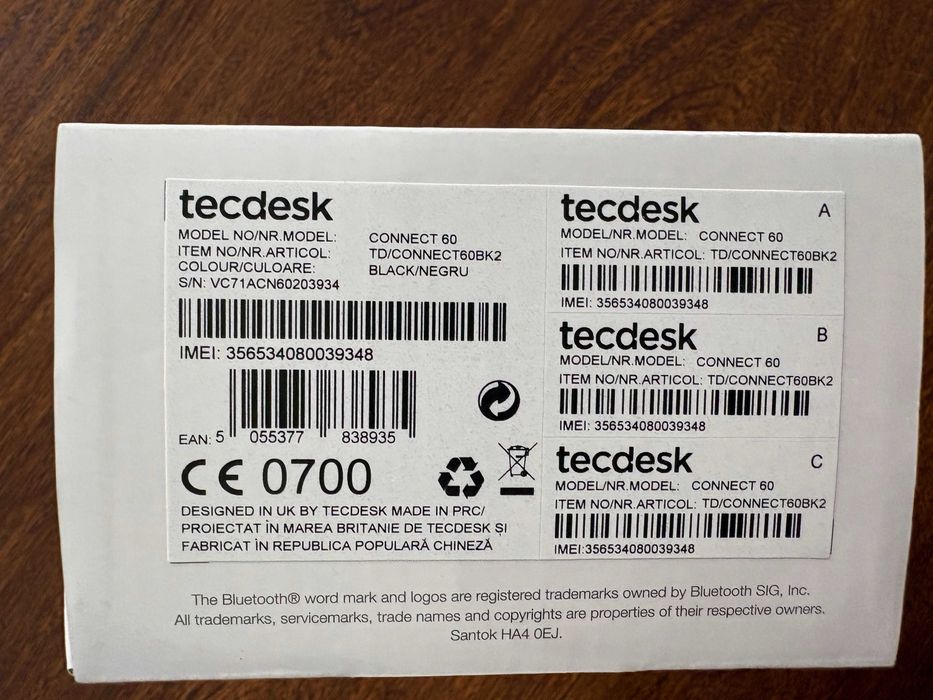 Tecdesk Connect 60 telefon fix wireless cu suport pentru cartela SIM in stare de NOU