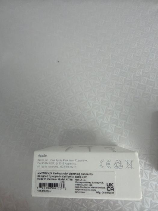 Наушники шнурок apple lightning