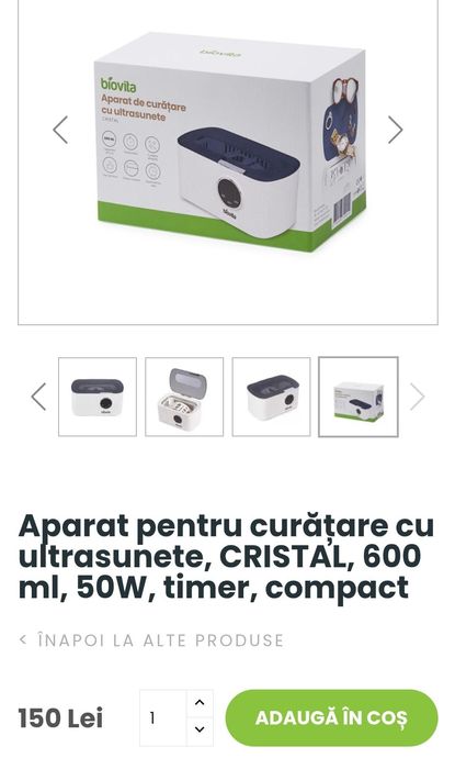 Aparat curățare cu ultrasunete, CRISTAL, 600 ml, 50W, manichiura