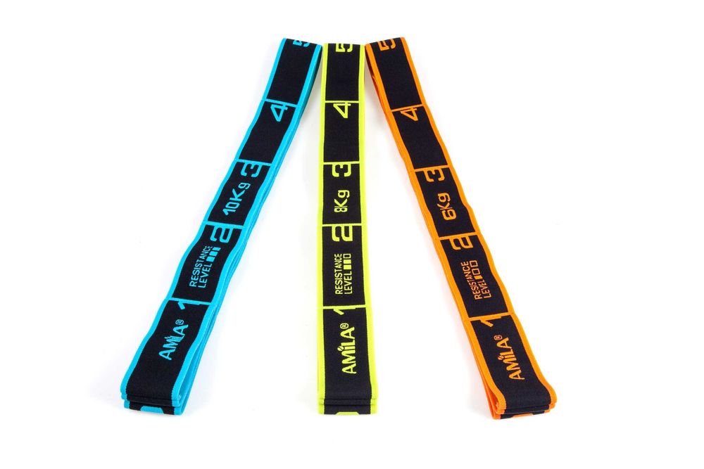 Фитнес Ластик със Степени Amila Fabric Multi Loop Band Medium Yellow