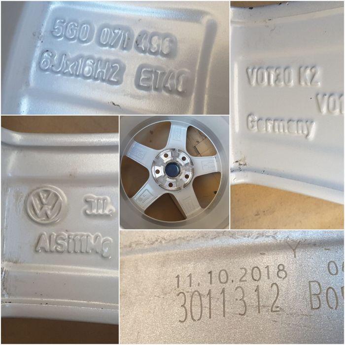 jante aliaj 16; 5x112;  originale Vw Caddy, Caddy Maxi