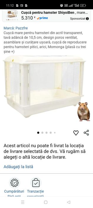 Cușcă pentru Animale mici /Căsuțe L60 l40 H 55