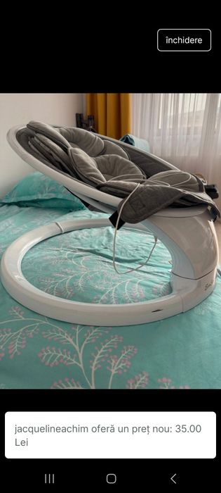 Balansoar Leagan electric  bebelusi muzica si bluetooth