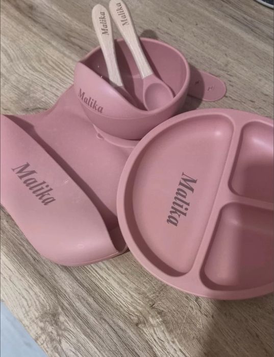 Детская силиконовая посуда/ Силиконовый набор посуды для детей