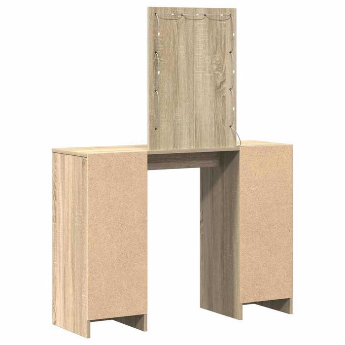 Masă de toaletă maro 102 x 33 x 135 cm lemn stratificat VidaXL