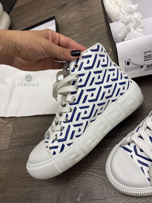 Adidasi Versce white & blue Greca