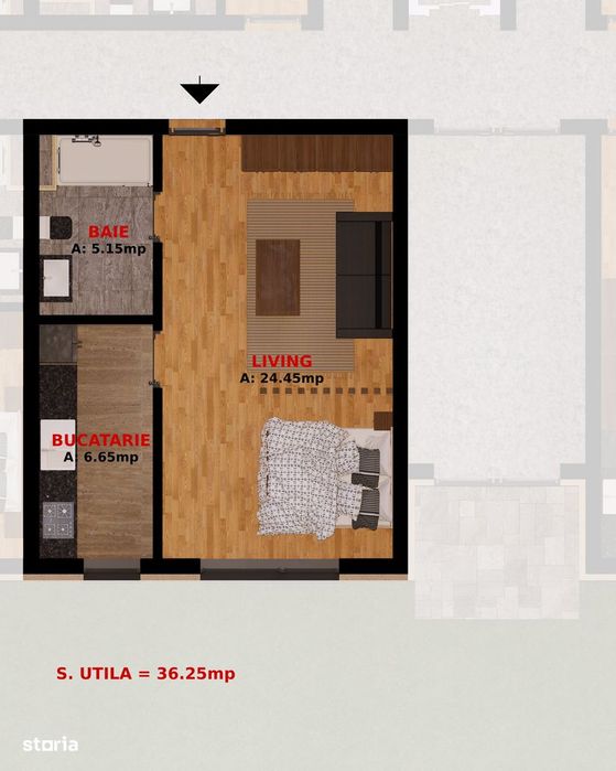 Apartament 2 camere la 1,5 km de Buc, TVA inclus. 2