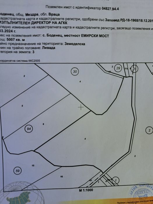 Продавам 5 декара земя цялата е насадена с дръвчета сливи
