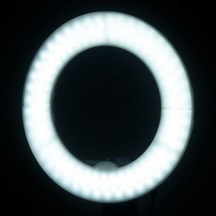 LED лампа Ring 10" - 8W - бяла/черна