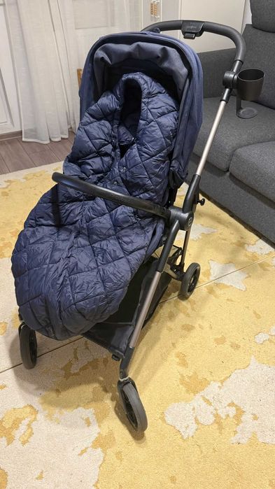 Cărucior 3 in 1 Cybex Melio Carbon + landou + scoică Aton 5 + CADOU-uri
