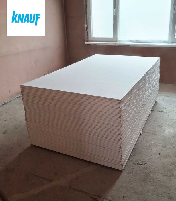 Продавам цяло пале гипсокартон Knauf GKB + гипсово лепило Knauf Perlfix