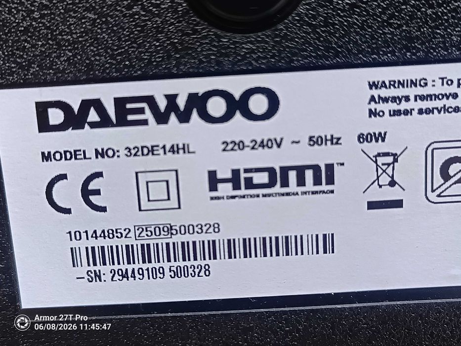 LED телевизор Daewoo 32DE14HL- за части