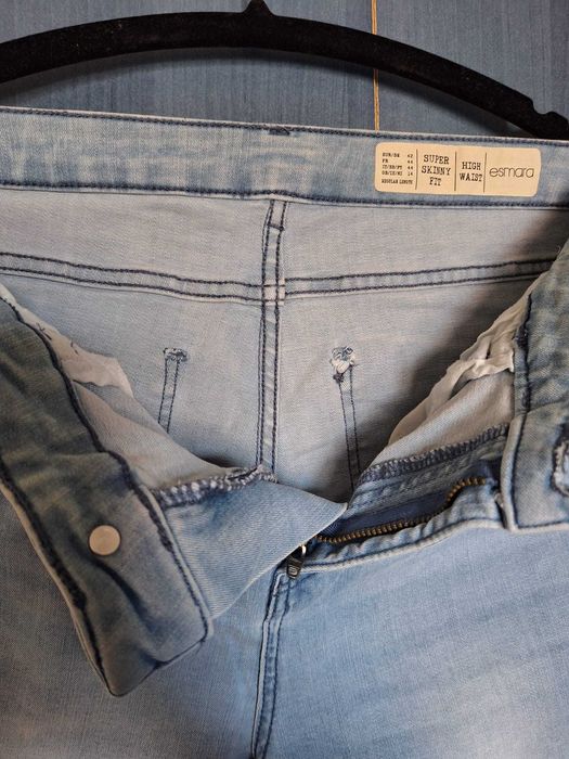 Blugi damă Esmara albastru deschis High Waist Super Skinny mărimea 42